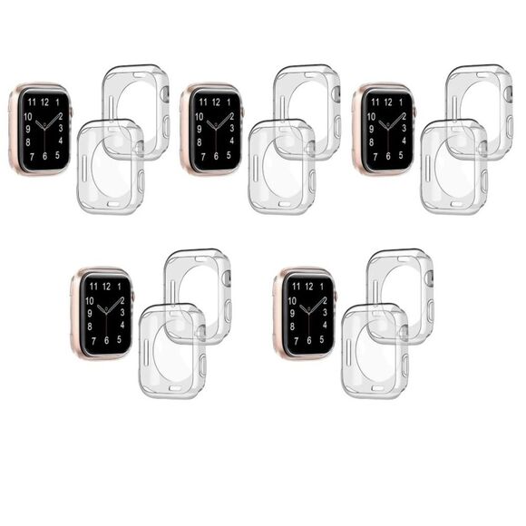 Apple Watch Case Transparent Clear Cover Watch 10 Pk 5 6 7 Series 45mm 10 OrB3 - Picture 1 of 9